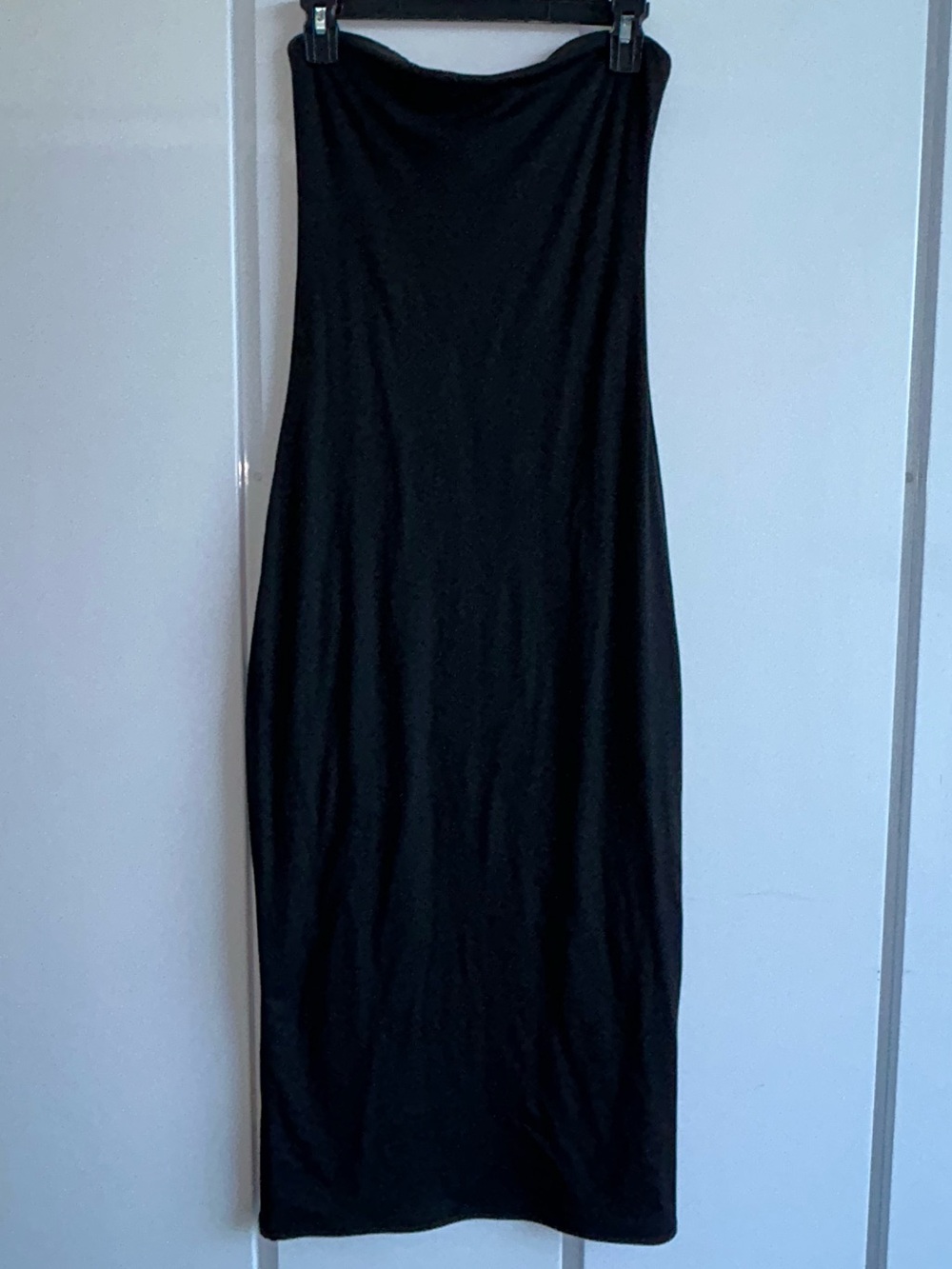 Ardene Dark Brown Strapless Maxi Tube Skirt - Sleek Fit